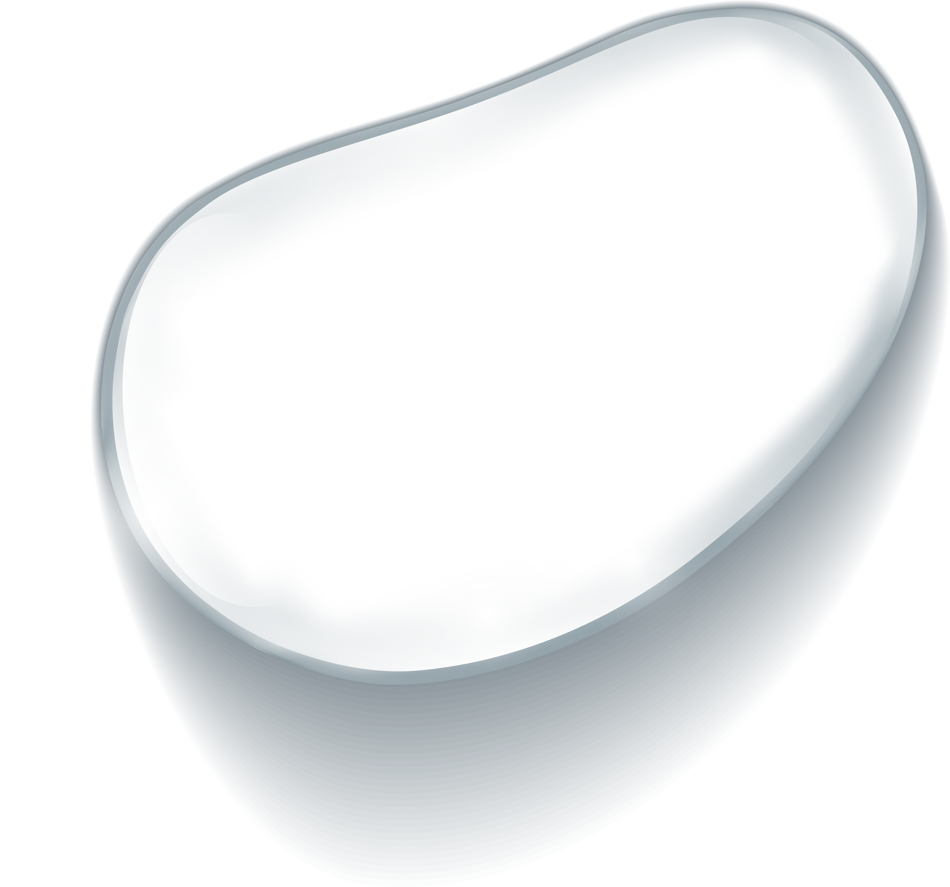 Transparent water drop realistic isolated illustration